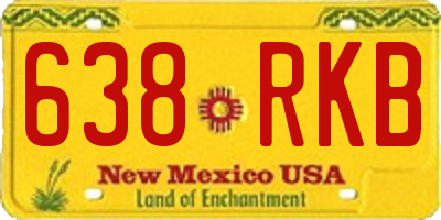 NM license plate 638RKB