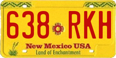 NM license plate 638RKH