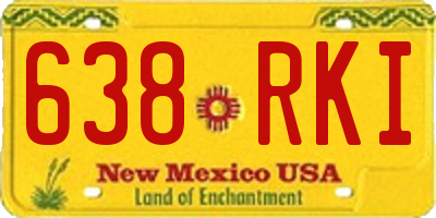 NM license plate 638RKI
