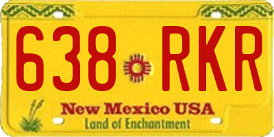 NM license plate 638RKR