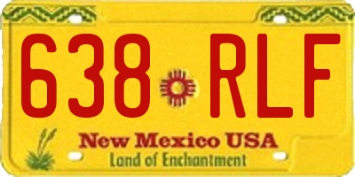 NM license plate 638RLF
