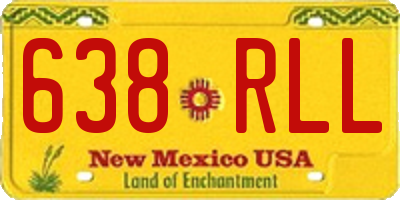 NM license plate 638RLL