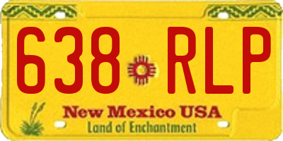 NM license plate 638RLP