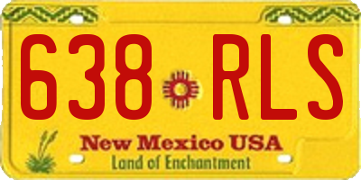 NM license plate 638RLS