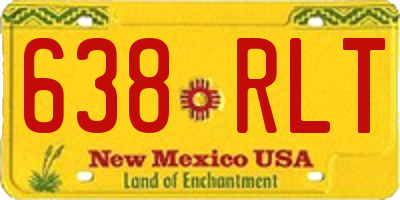 NM license plate 638RLT