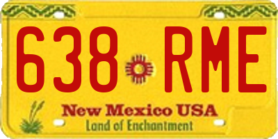 NM license plate 638RME