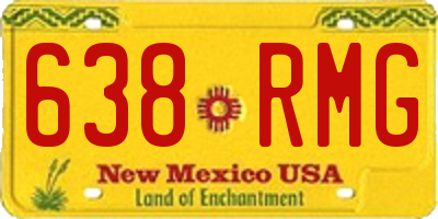 NM license plate 638RMG