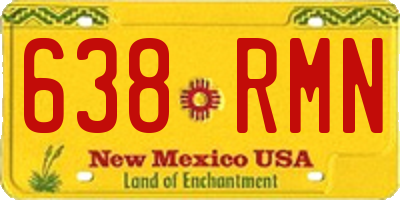 NM license plate 638RMN