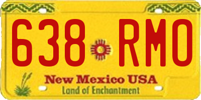 NM license plate 638RMO