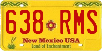 NM license plate 638RMS