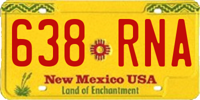 NM license plate 638RNA