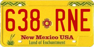 NM license plate 638RNE