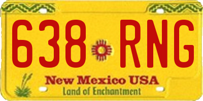 NM license plate 638RNG
