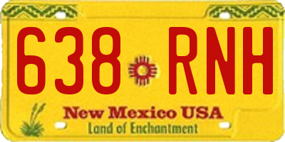NM license plate 638RNH