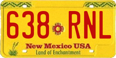 NM license plate 638RNL