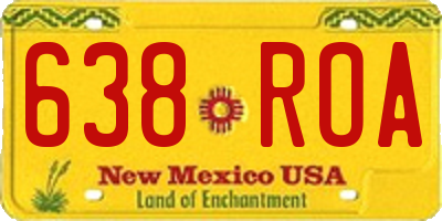NM license plate 638ROA