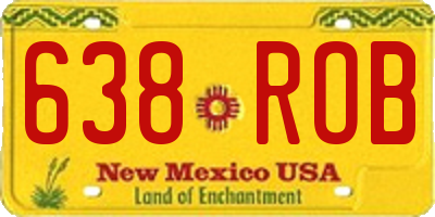 NM license plate 638ROB