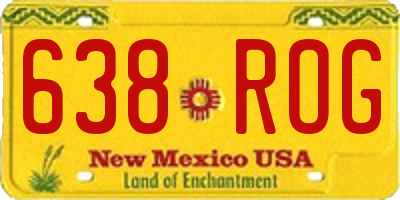 NM license plate 638ROG