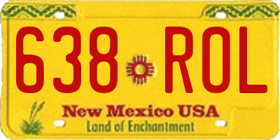 NM license plate 638ROL