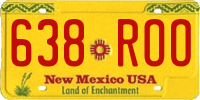 NM license plate 638ROO
