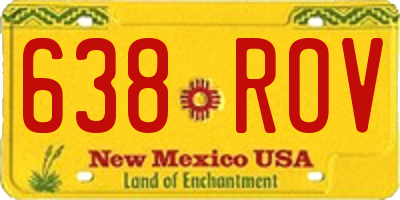 NM license plate 638ROV