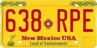 NM license plate 638RPE