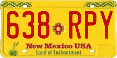 NM license plate 638RPY