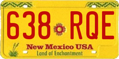 NM license plate 638RQE