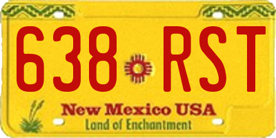 NM license plate 638RST