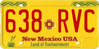 NM license plate 638RVC