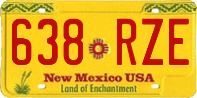 NM license plate 638RZE