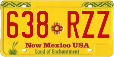 NM license plate 638RZZ