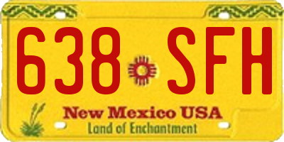 NM license plate 638SFH