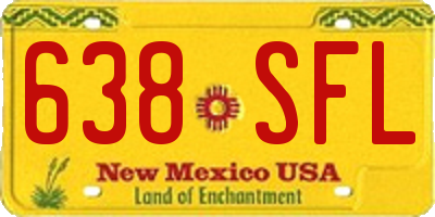 NM license plate 638SFL