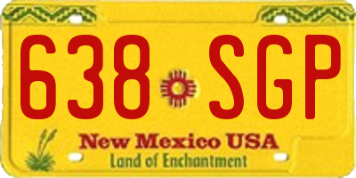 NM license plate 638SGP