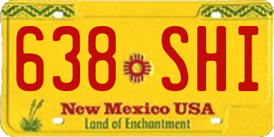 NM license plate 638SHI