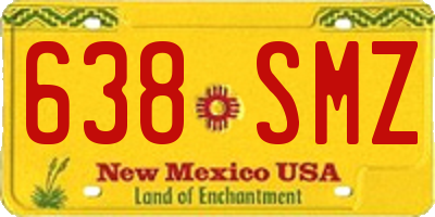 NM license plate 638SMZ