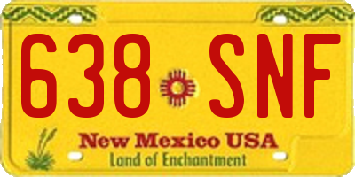 NM license plate 638SNF
