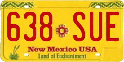 NM license plate 638SUE