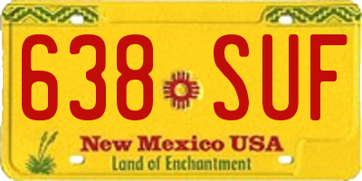 NM license plate 638SUF