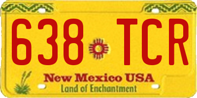 NM license plate 638TCR