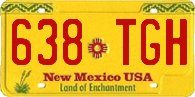 NM license plate 638TGH