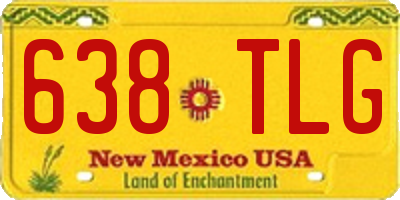 NM license plate 638TLG