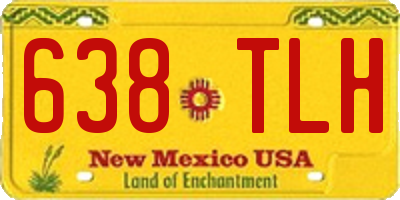 NM license plate 638TLH