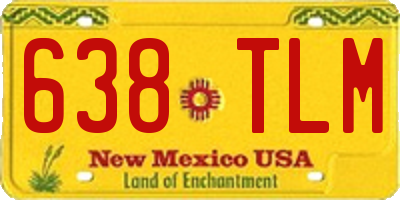 NM license plate 638TLM
