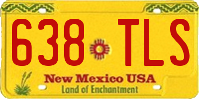 NM license plate 638TLS