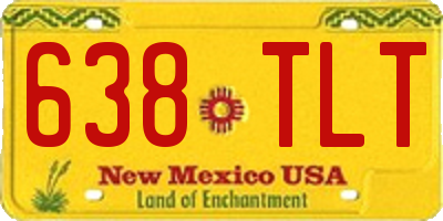NM license plate 638TLT