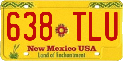 NM license plate 638TLU
