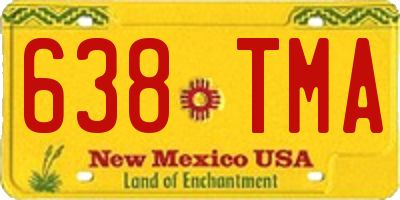 NM license plate 638TMA