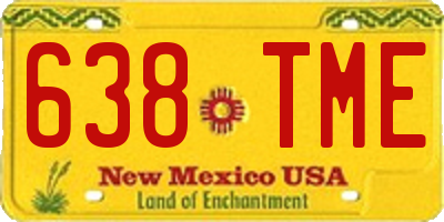 NM license plate 638TME